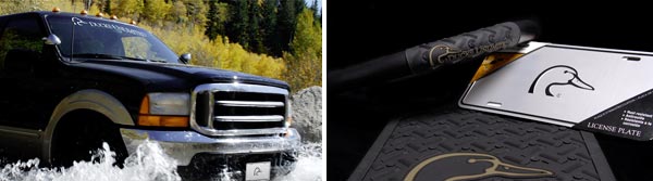 Customize your vehicle with officially licensed products from Browning, Ducks Unlimited, Smith and Wesson, Team RealTree, and Winchester.  Choose from decals, hitch covers, mudguards, license plates, and more.  Buy online at Truckspring.com.