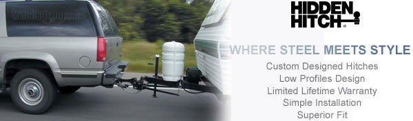 Trailer Hitches by Hidden Hitch - designed specifically for your vehicle type. Receivers, drawbars, ballmounts for cars, trucks, SUVs and vans. Where Steel Meets Style.  A complete line of towing products is available at Truckspring.com. Secure Ordering.