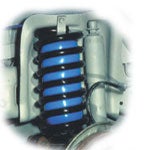 Easy Installation - mounts inside an existing open coil spring suspension