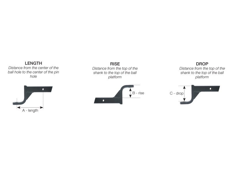 Reese Ball Mount, 10 inches long, 3-1/2 inch rise or 5 inch drop ...