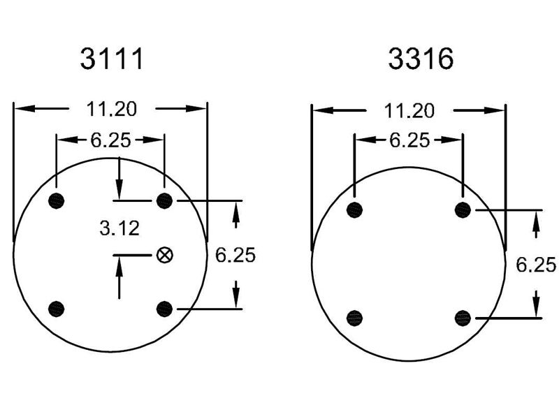 W01-358-7839 | Firestone Air Spring | Triple Convoluted | 333