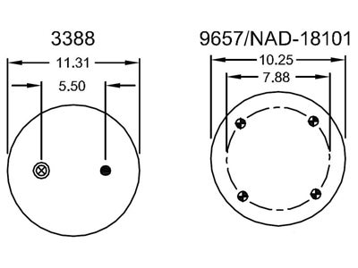 W01-358-9121 | Firestone Airide Air Spring | 1T19L-7