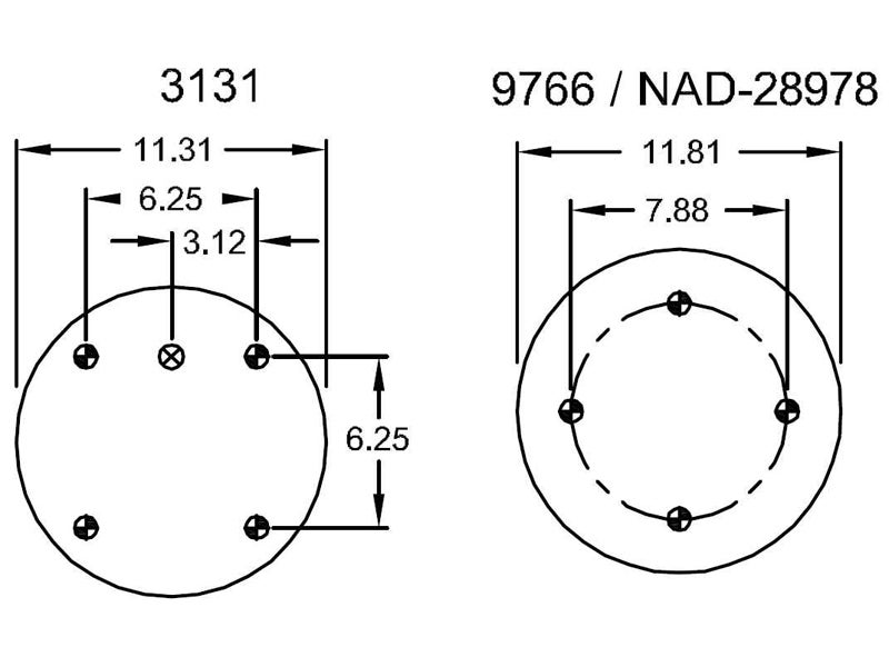 W01-358-9215 | Firestone Airide Air Spring | 1T19F-5