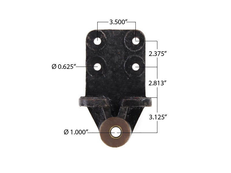 E800-43 | Ford Leaf Spring Hanger | Rear of Front