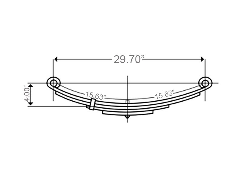 Trailer Leaf Spring | Double Eye | 7 Leaves | MTS-032